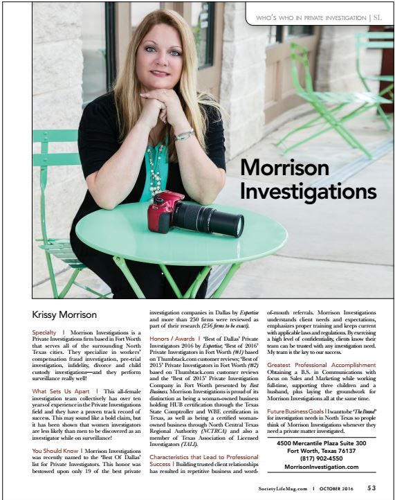 Who's Who of Private Investigations Article