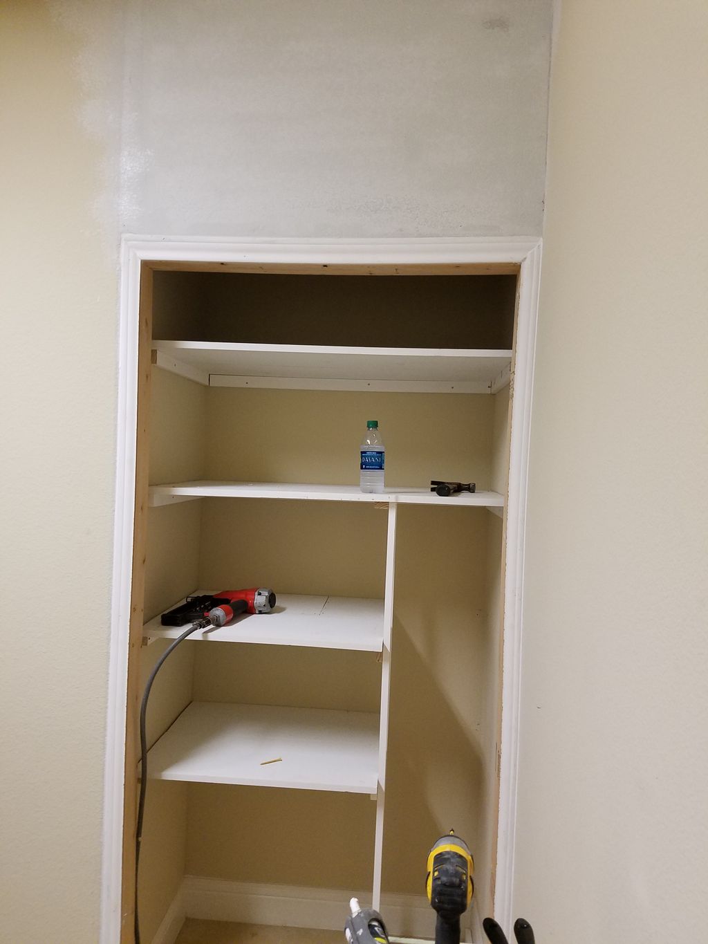 installed shelves 