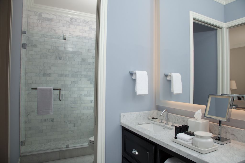 Backlit Mirror / Custom Floating Vanity with custo