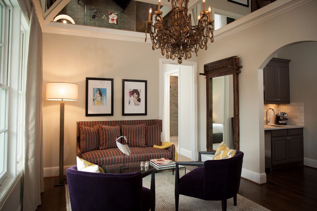 Mirrored Coffered Ceiling - The Bungalows Of Hotel