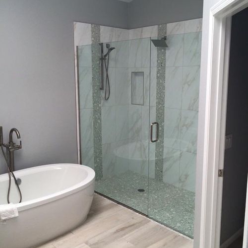 Custom bathroom shower & tub remodel in Scottsdale