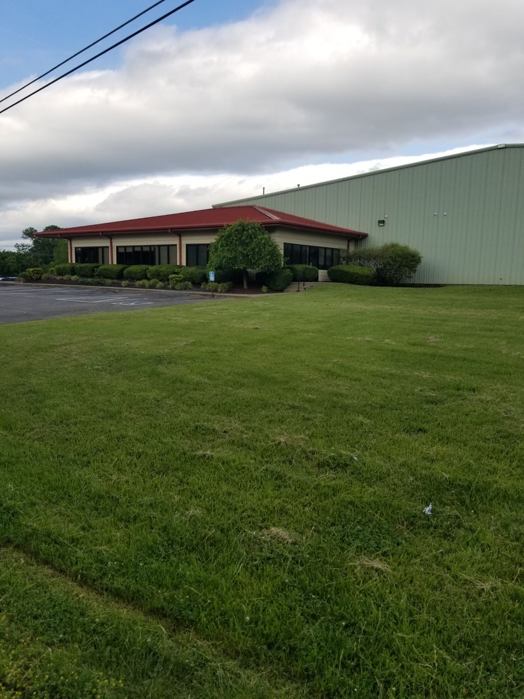 Commercial site. After picture. Mowing, weed kille