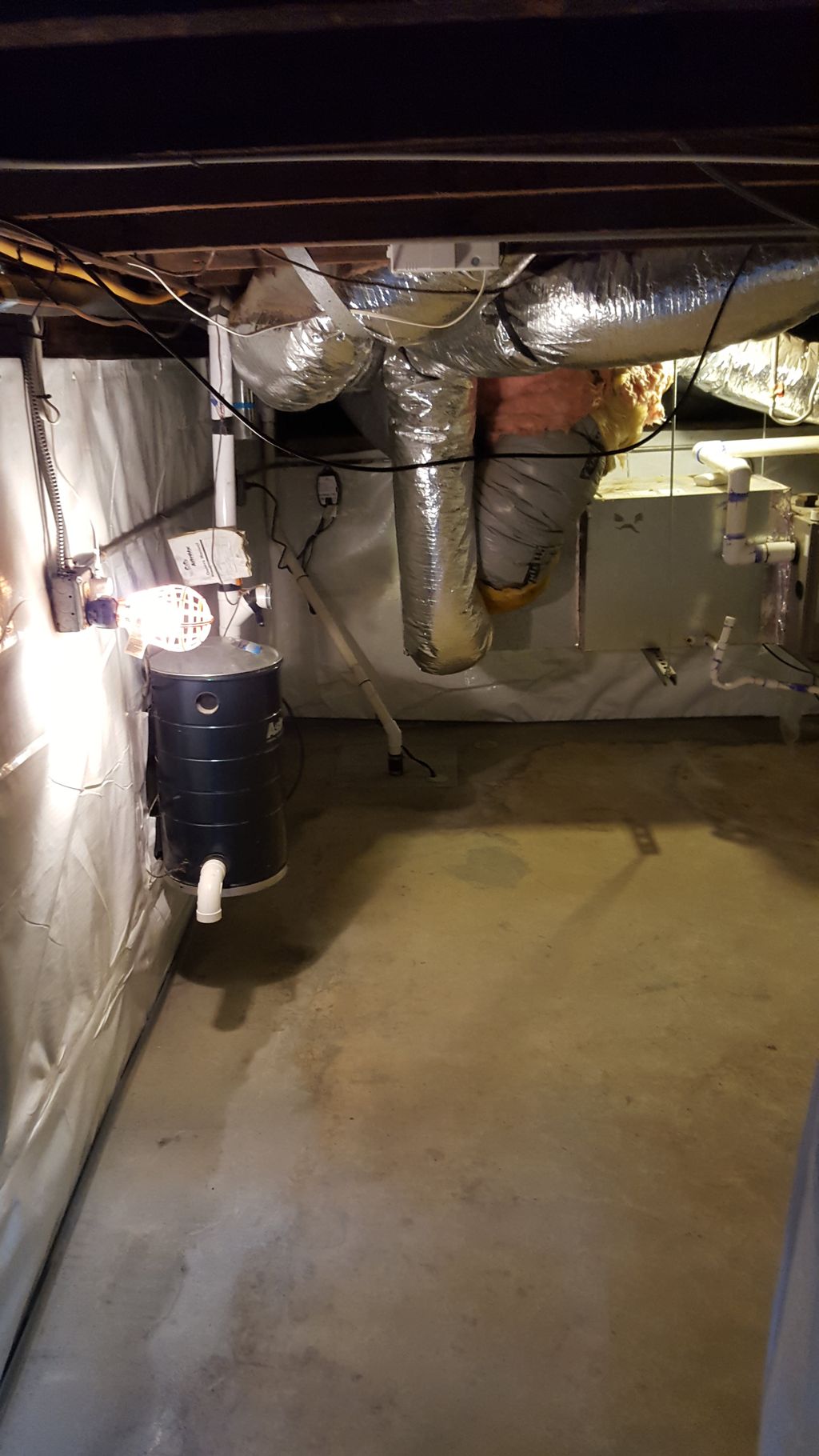 After Installation Complete with Vapor Barrier Ins