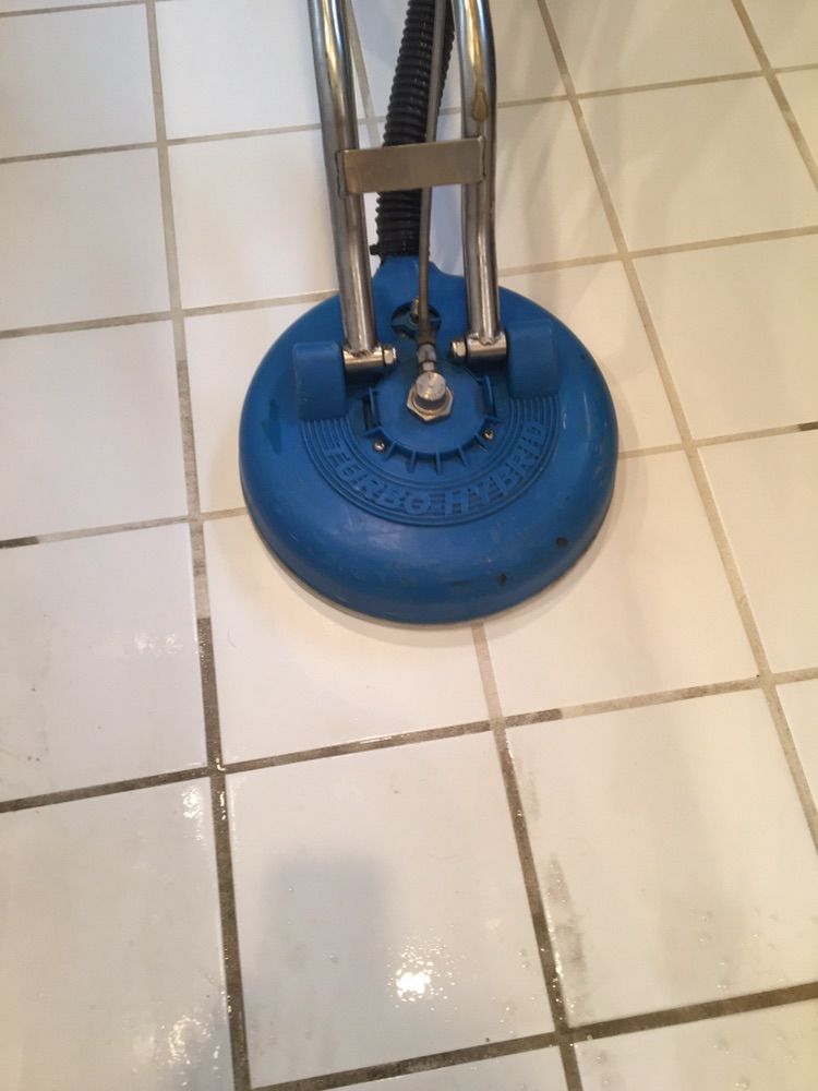 Grout cleaning during