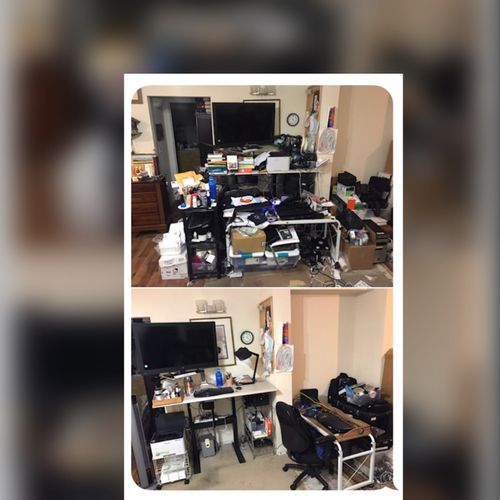 Office area before & after