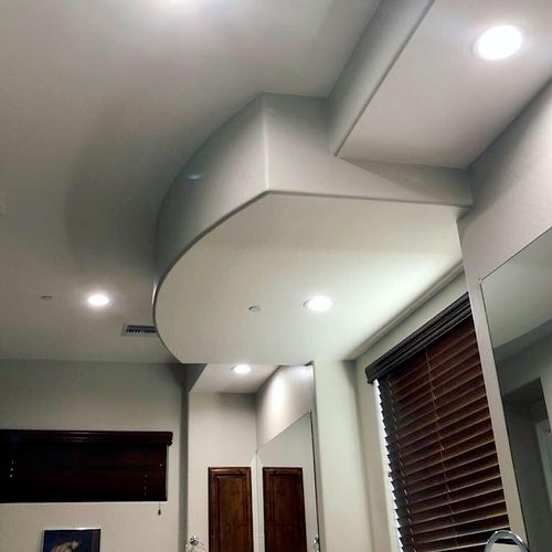 This is the recessed lighting we installed in a ma