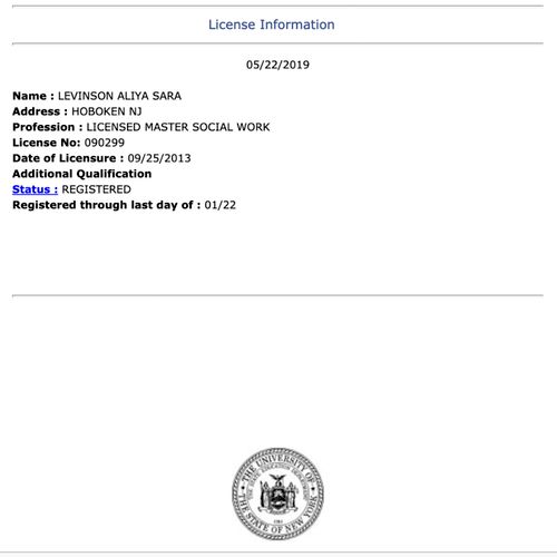 Social Work License
