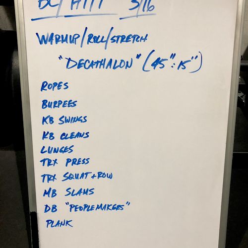 One of many fun and challenging workouts! 