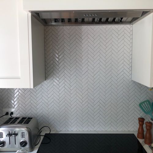 Vadim did a great job on our backsplash. He worked