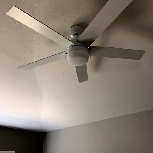 Kevin installed a ceiling fan for me and helped fi