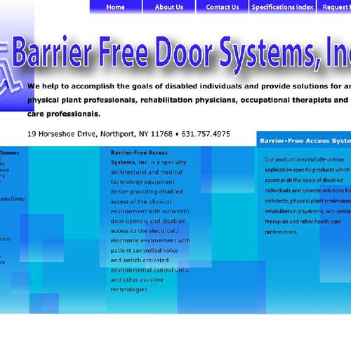 Website for Door Systems  Company