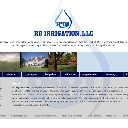 Website for Irrigation Company