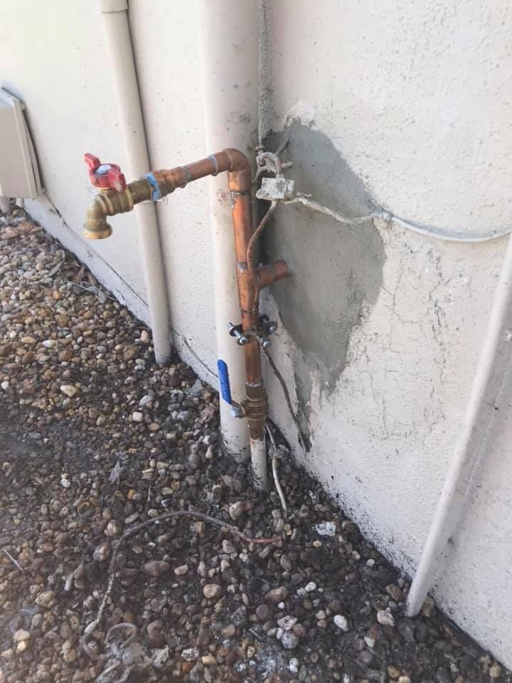 Leak on Copper in wall.  New Valve and Hose Bibb