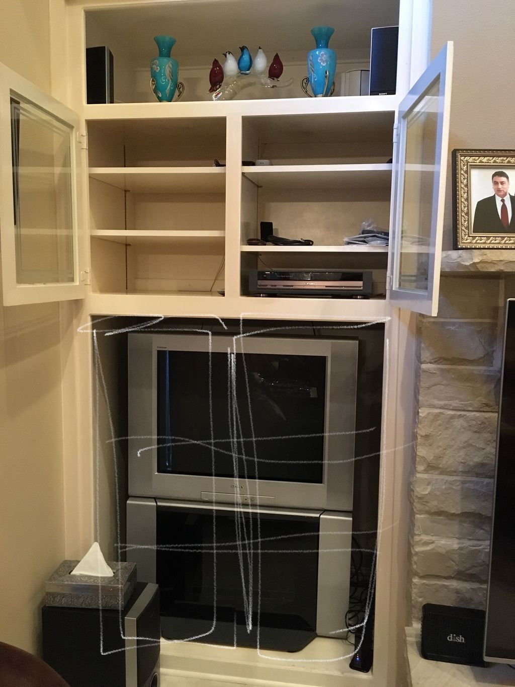 Cabinet remodel, before