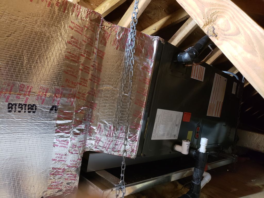 New return plenum and goodman air handler installa