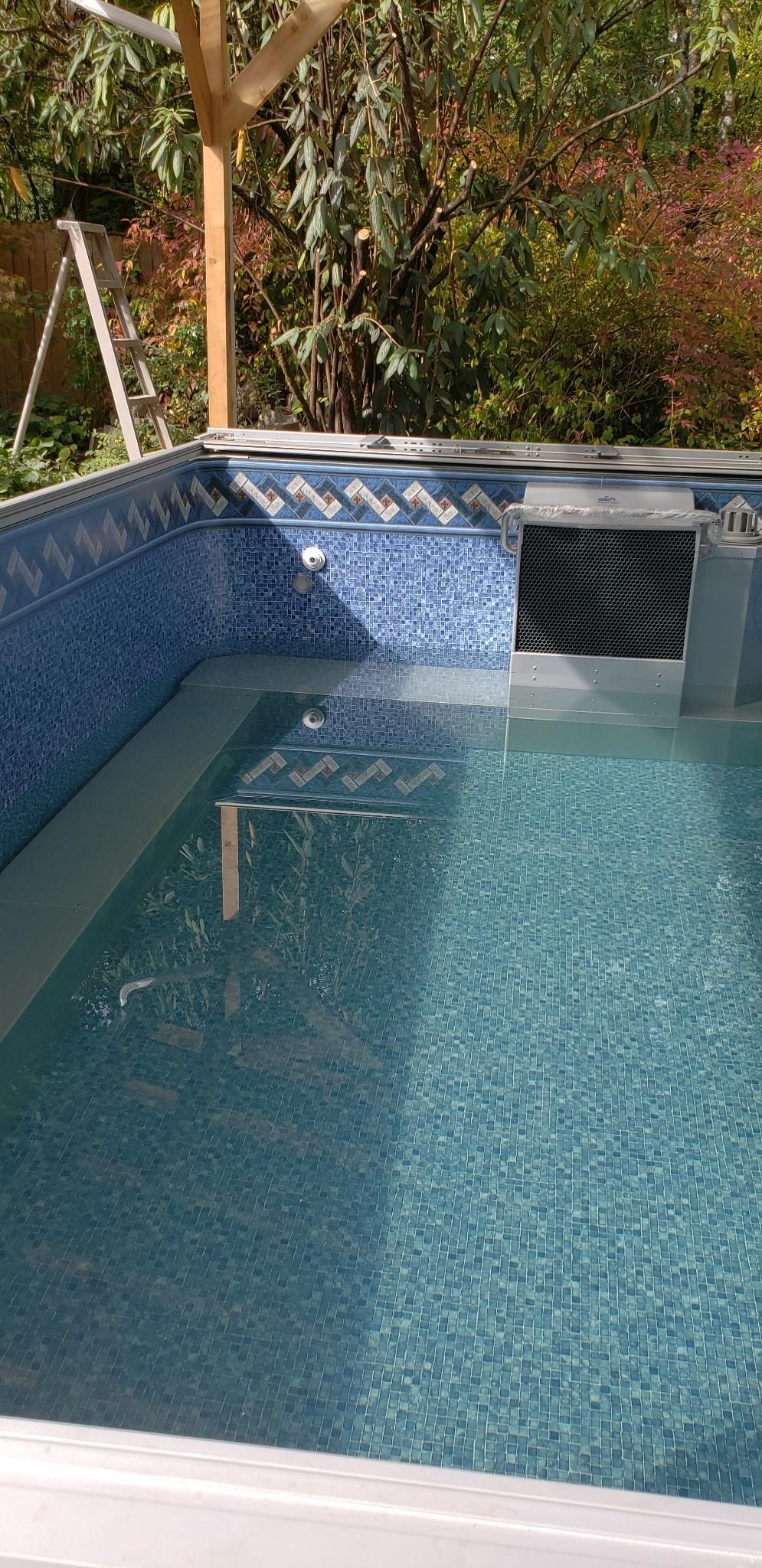 pool cleaning with deck 