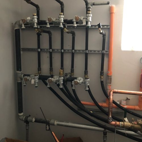 gas lines connection,  apartments