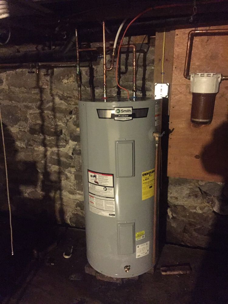 After. We replaced the leaking 40 gallon unit with