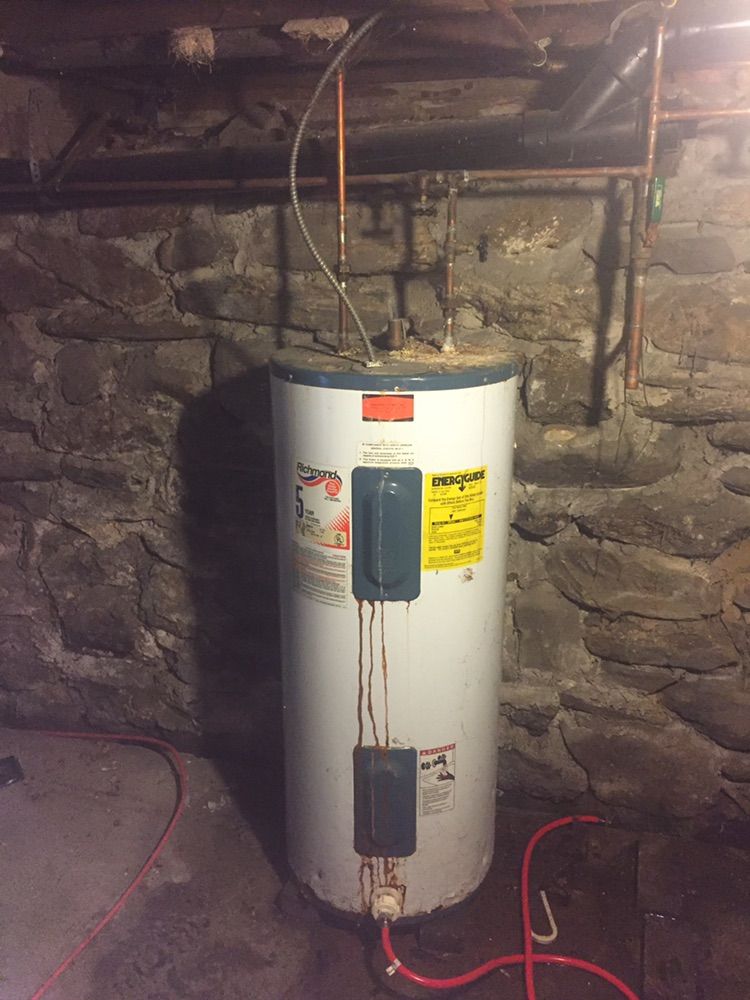 Before leaking 40gallon electric water heater