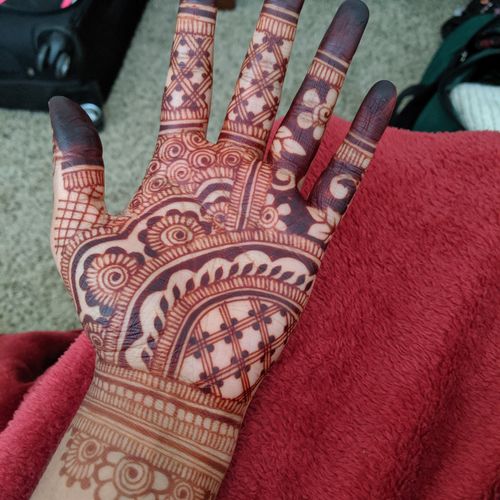 Asra did such a great job with my bridal henna. I 
