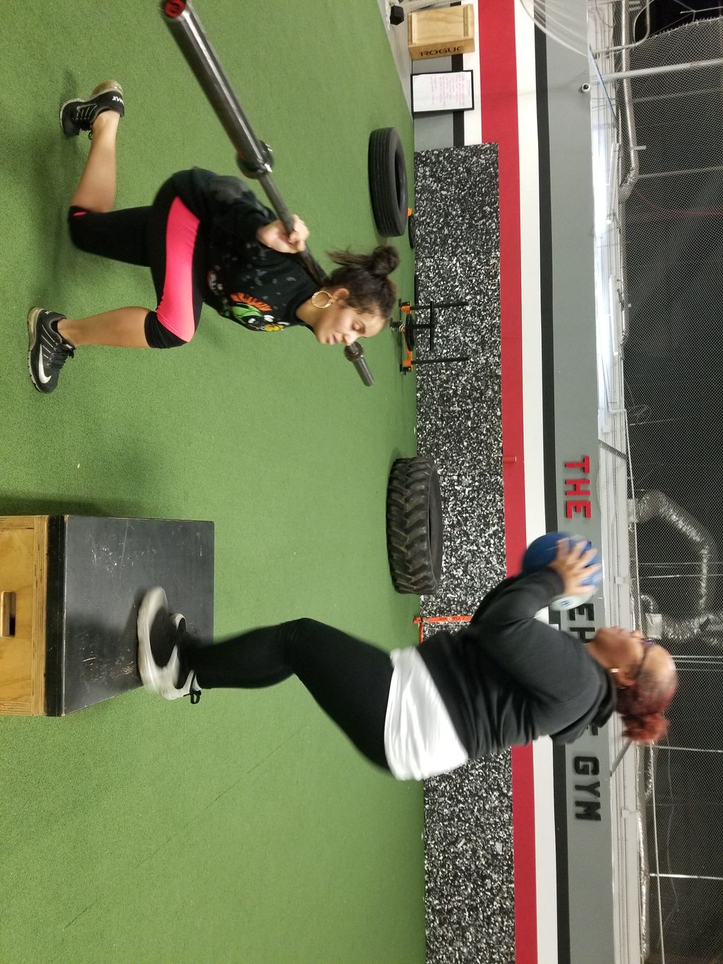 Sisters training together for good health.