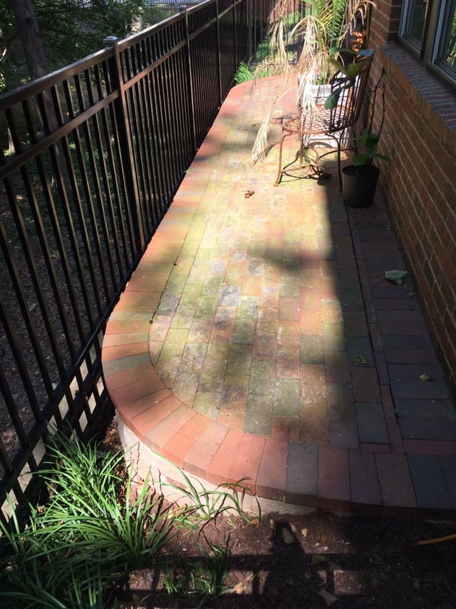 Before small brick patio