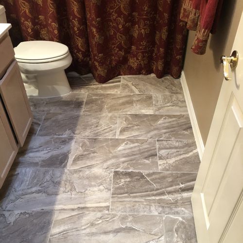 New bathroom floors