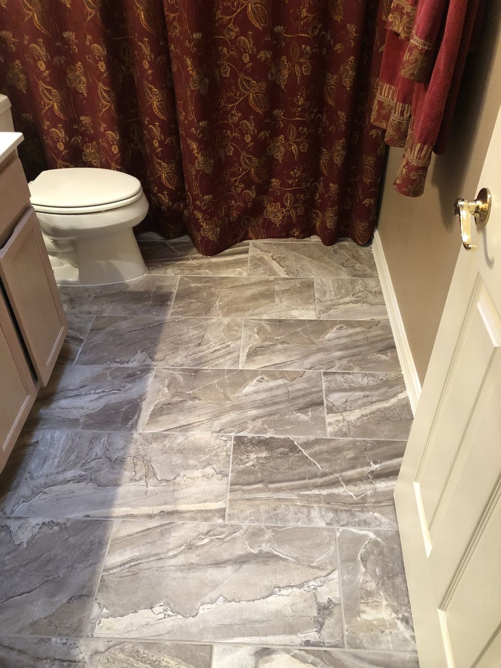 New bathroom floors