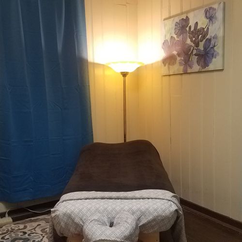 Massage treatment room.