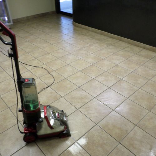 Floor tile cleaning