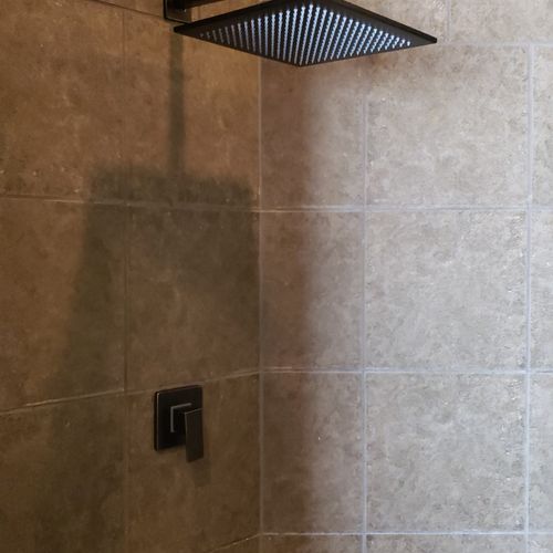 I hired Up Construction to installed a rain shower