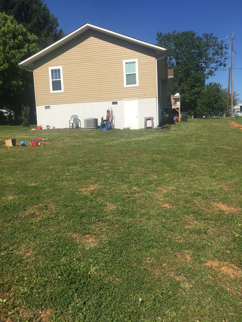 Property before project - 2 pics above were result