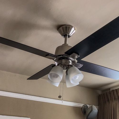 I needed a ceiling fan installed and since I don’t