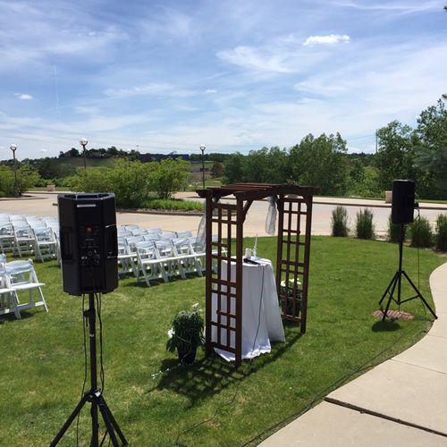 Set up for a outdoor ceremony in beautiful Colorad