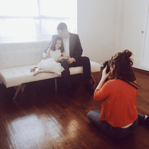 Behind the scenes - Father and daughter portraits 