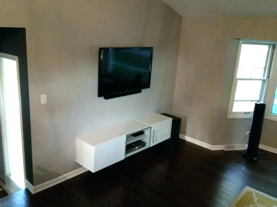 Floating Shelf with TV installation