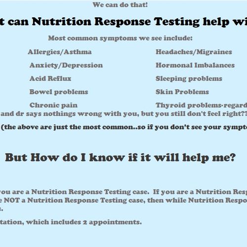What is Nutrition Response Testing