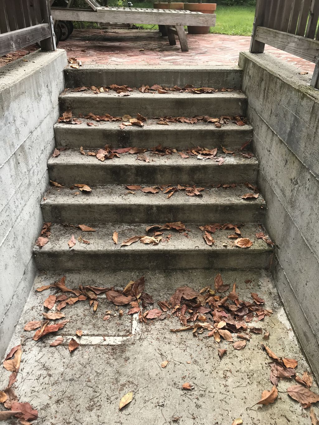 Concrete steps before