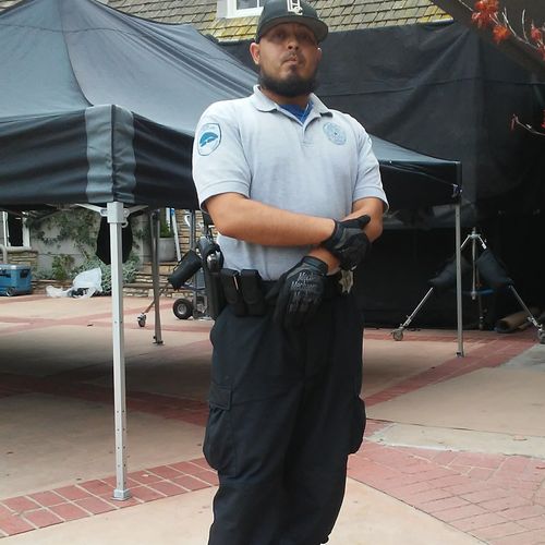 Armed bodyguard 