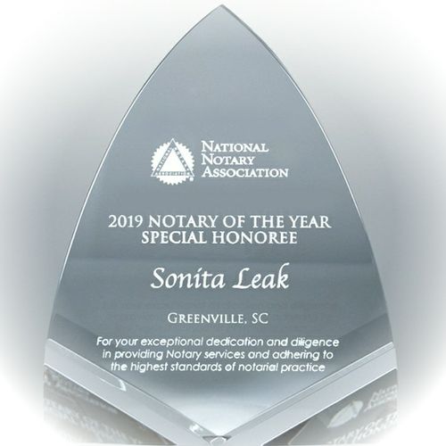 2019 National Notary of the Year Special Honoree