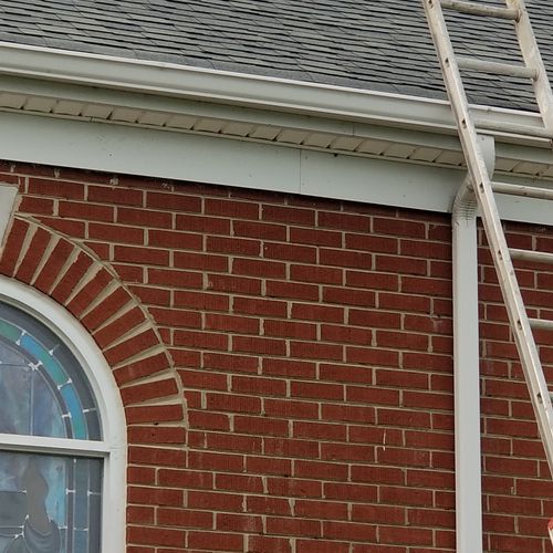 Cedar Branch Baptist Church roof repairs. 