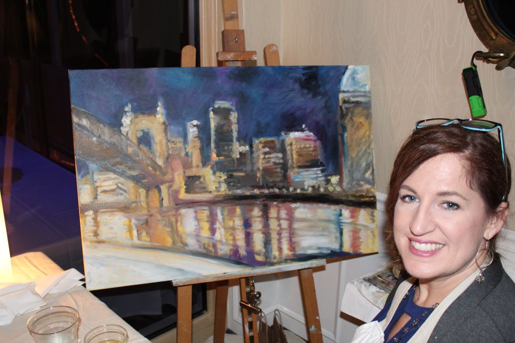 Live Event Painting - Yacht on Ohio River