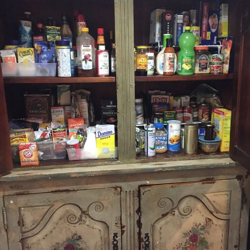 This is the after picture of a pantry. 