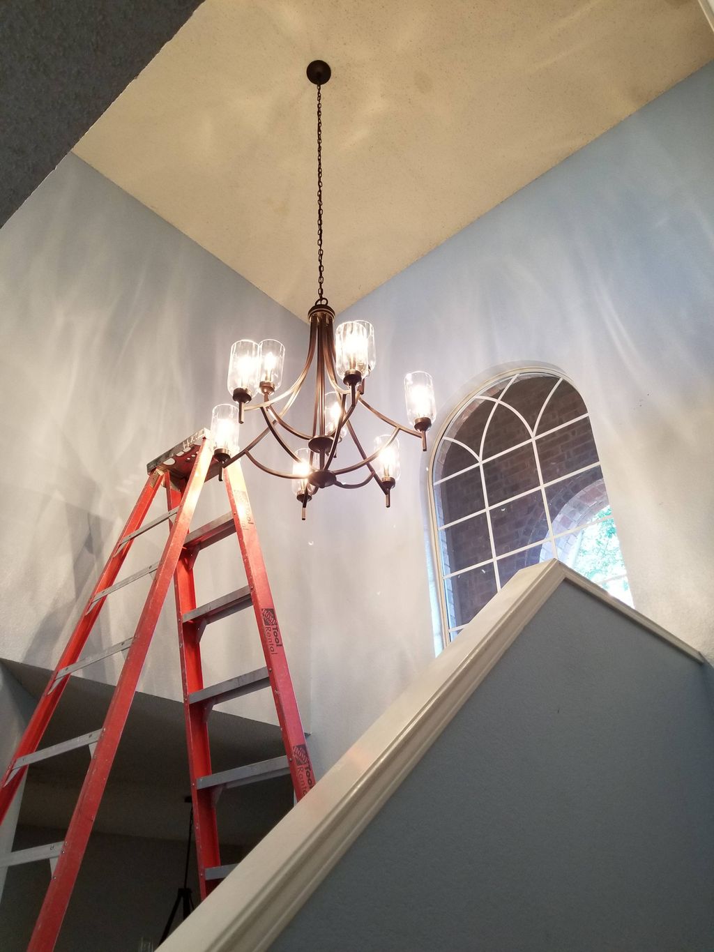 Chandelier on a 14 ft. ceiling 
