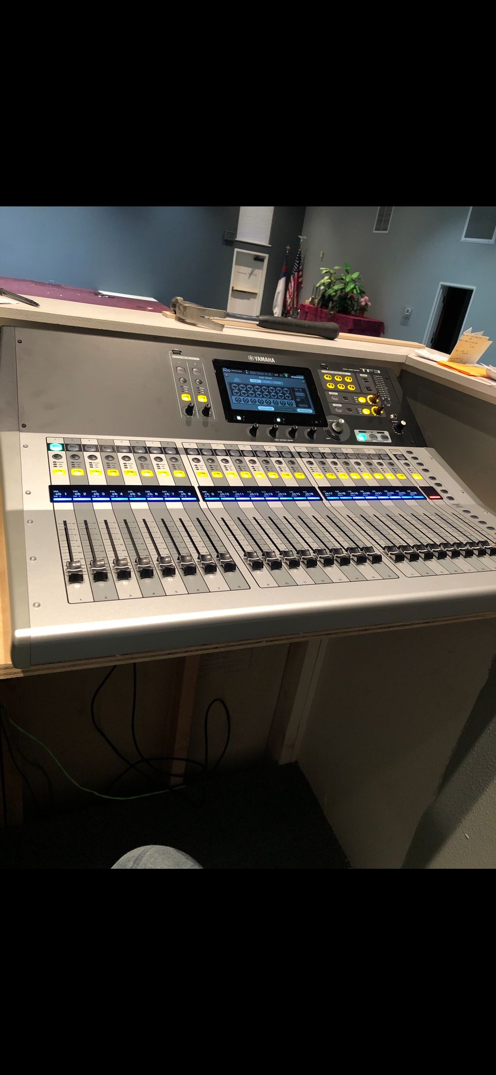 The digital sound system we installed at a church,