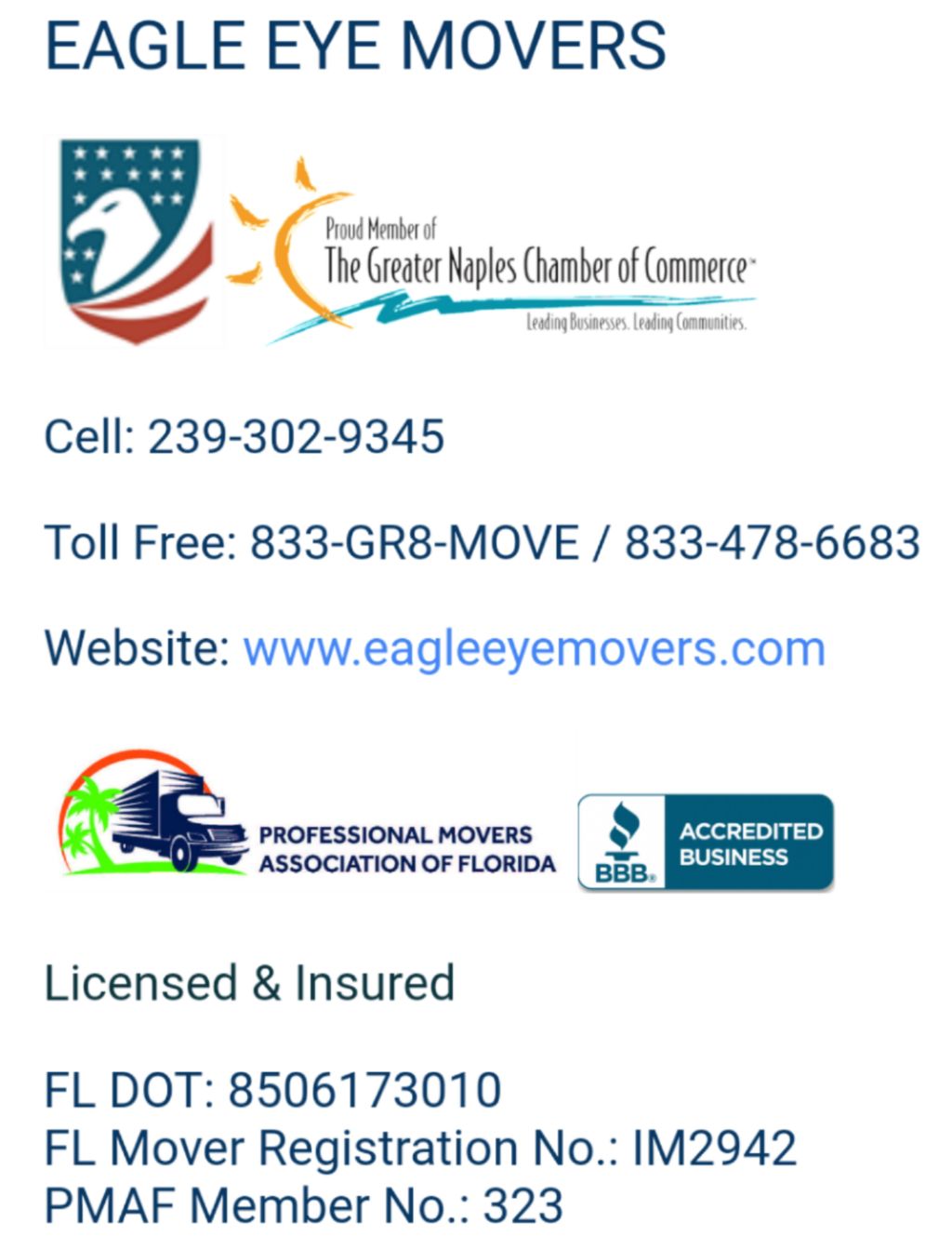 We are active members of the Professional Movers A