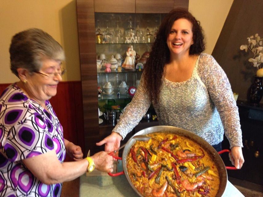 Learning to make Paella from a master.  
