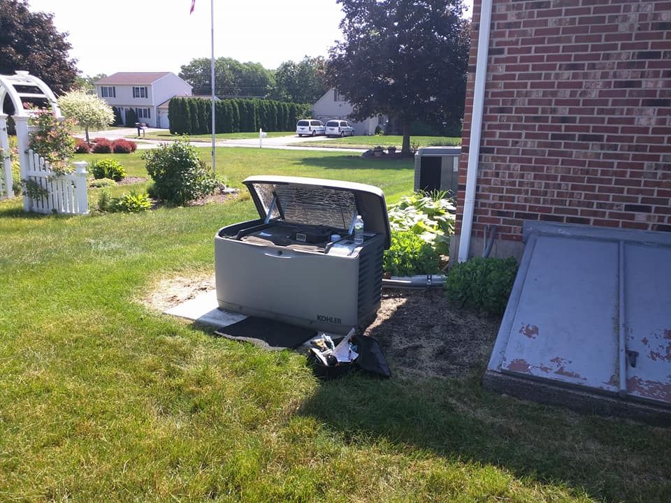 Maintenance in progress for a Kohler generator