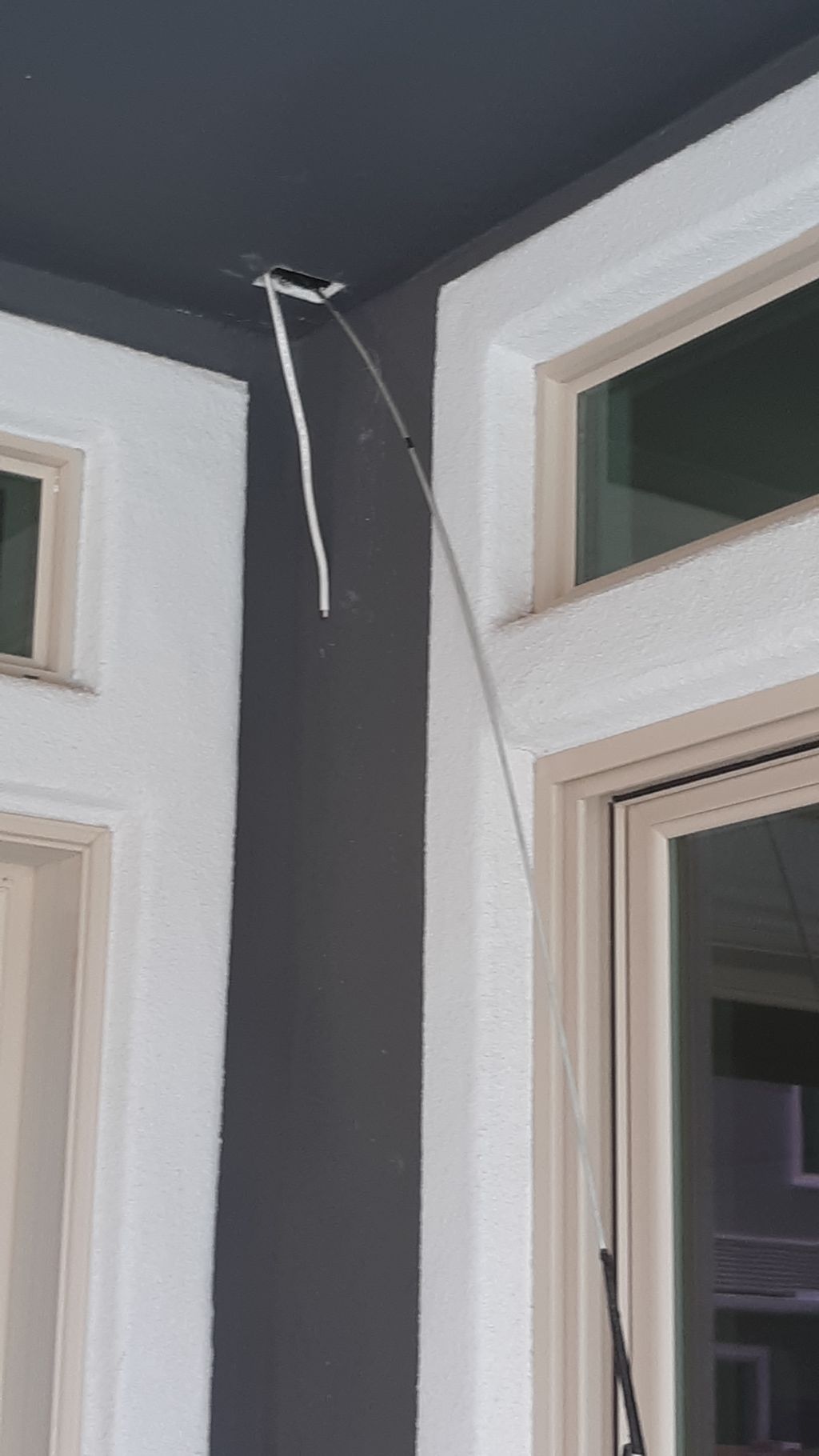 fishing romex to add exterior power outlets.  will