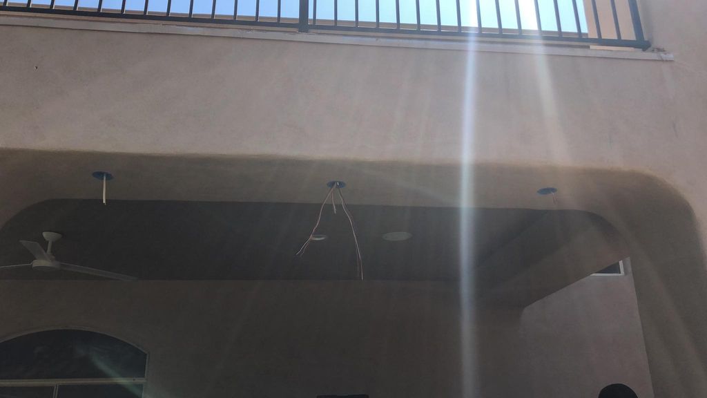 pre wire installation for bbq pendant lights 